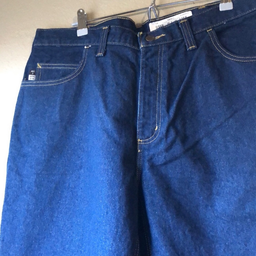New Mens Jeans Carhartt Denim Straight Leg Blue Jeans Men’s Size 38X32 - Picture 5 of 13